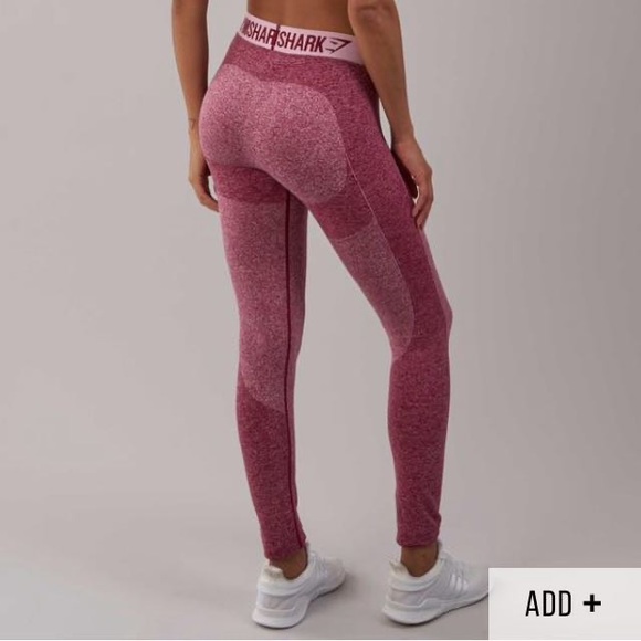 Gymshark Flex Leggings Beet Marl Size XS